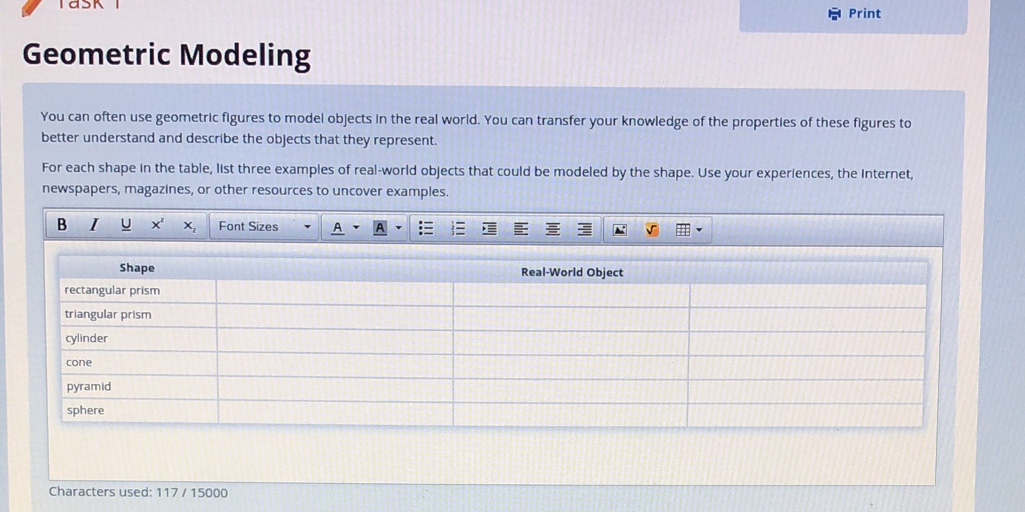 H Print Geometric Modeling You can often use