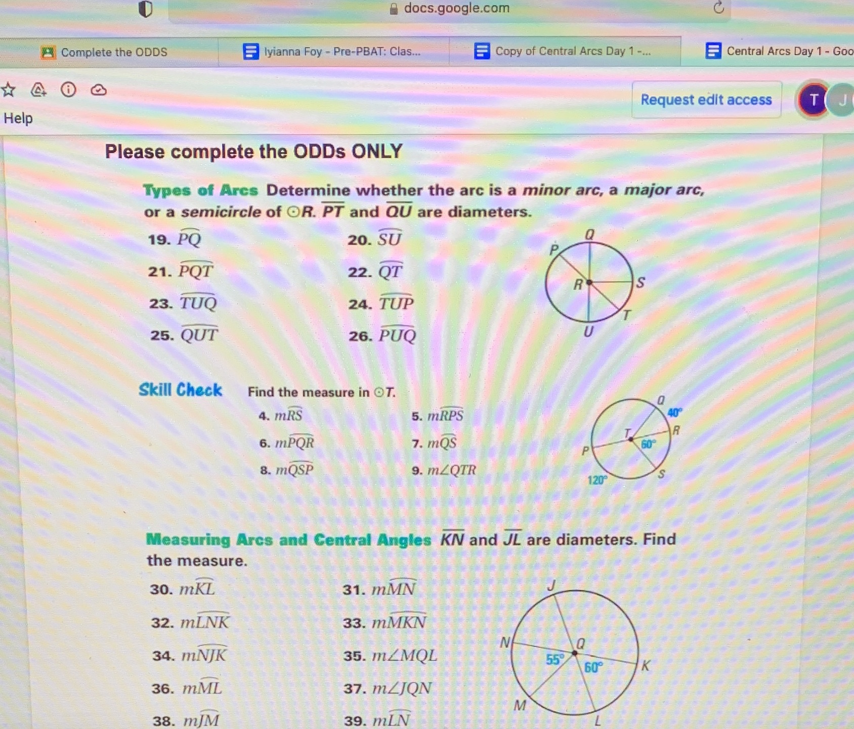 docs.google.com Complete the ODDS lyianna Foy -