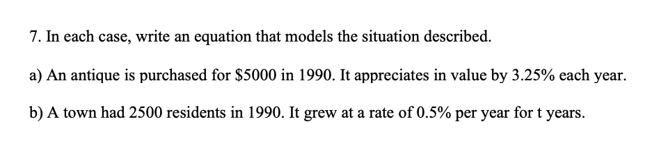 Explain step by step how to solve questions 4 and