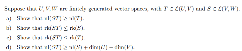 Suppose that U, V, W are finitely generated