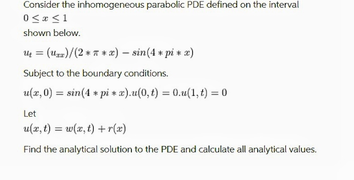 please solve it Consider the inhomogeneous