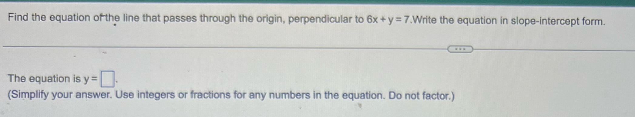 Find the equation of the line that passes through