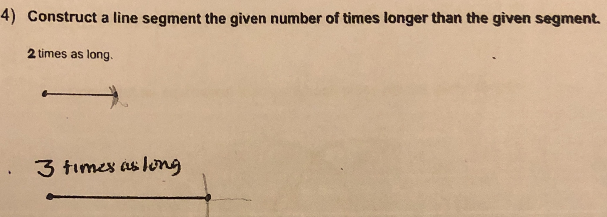 How do I do this? 4) Construct a line segment the