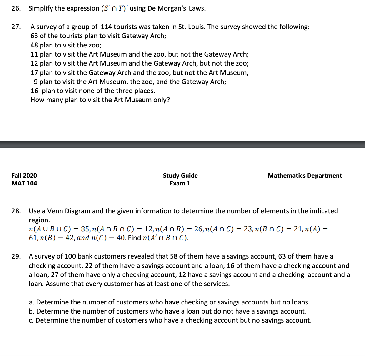Please answer 26 through 29 26. Simplify the