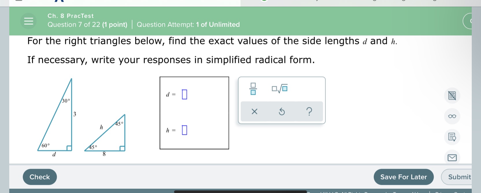 Cannot figure the answer.. _ Ch. 8 PracTest :