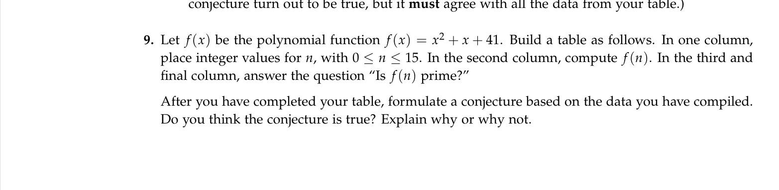 conjecture turn out to be true, but it must agree
