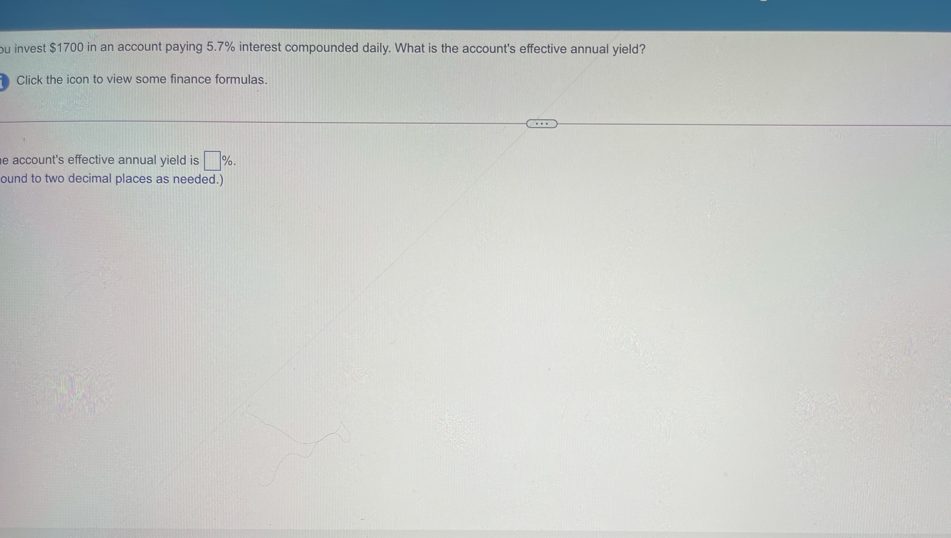 ou invest $1700 in an account paying 5.7%