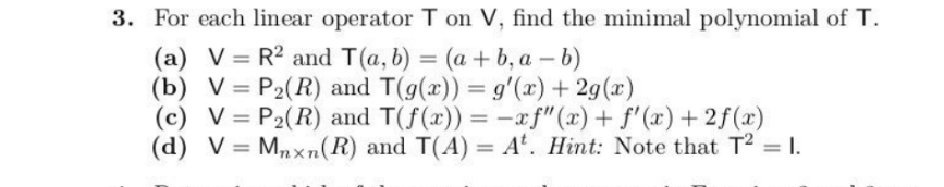 3d. Is the transformation diagonalizable? Prove