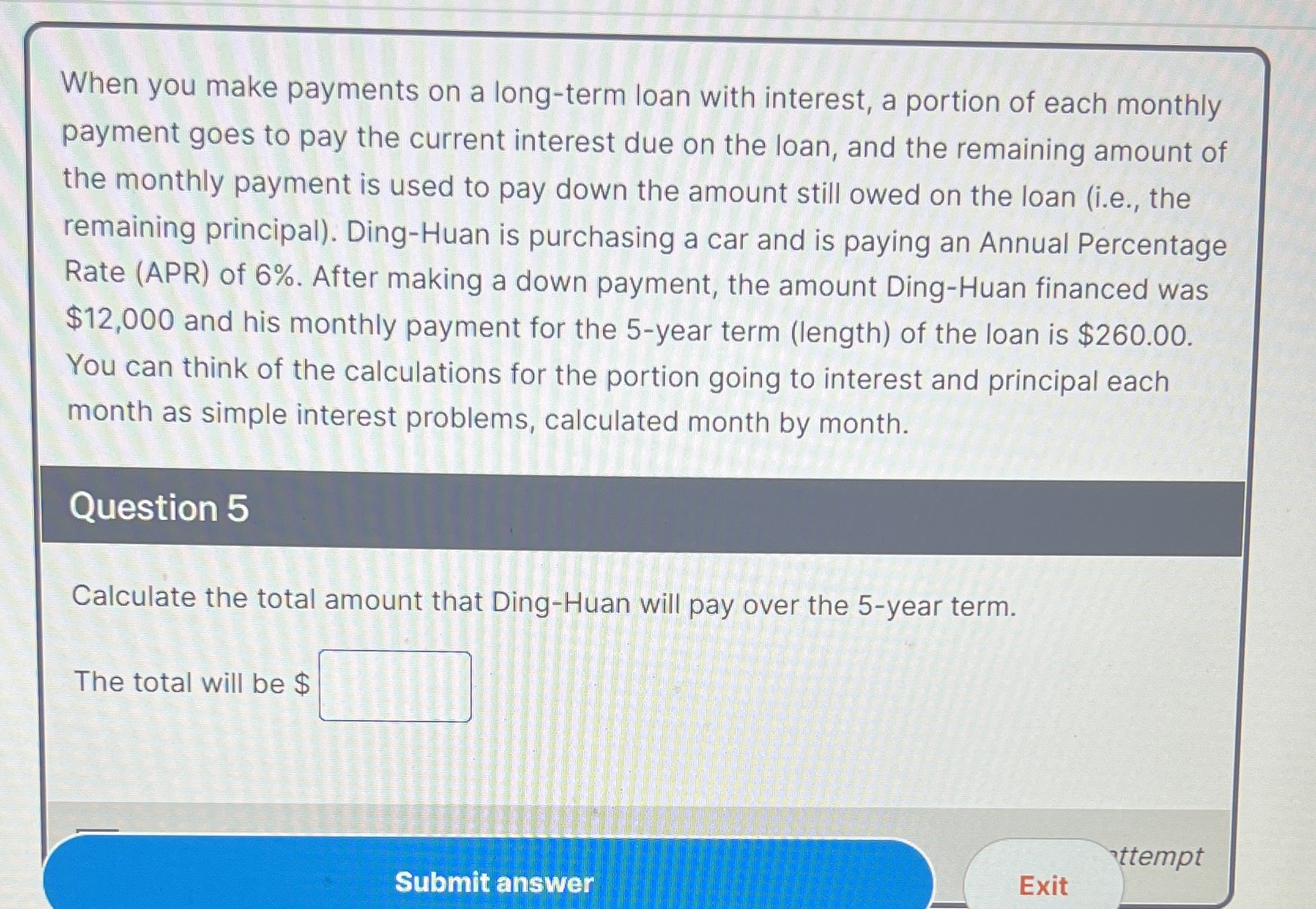 payment goes to pay the current interest due on