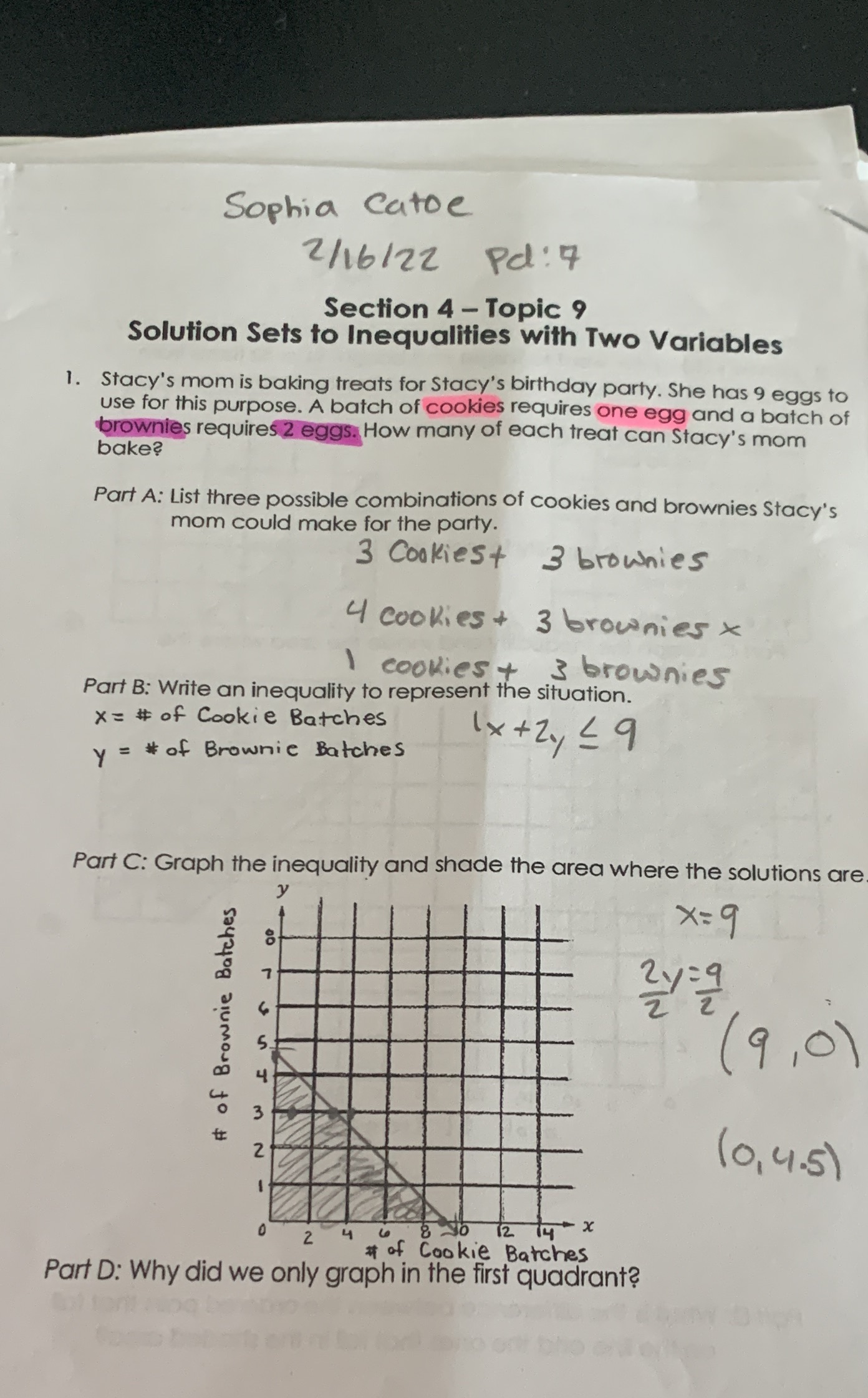 Sophia Catoe 2/16/ 22 Ped: 4 Section 4 - Topic 9