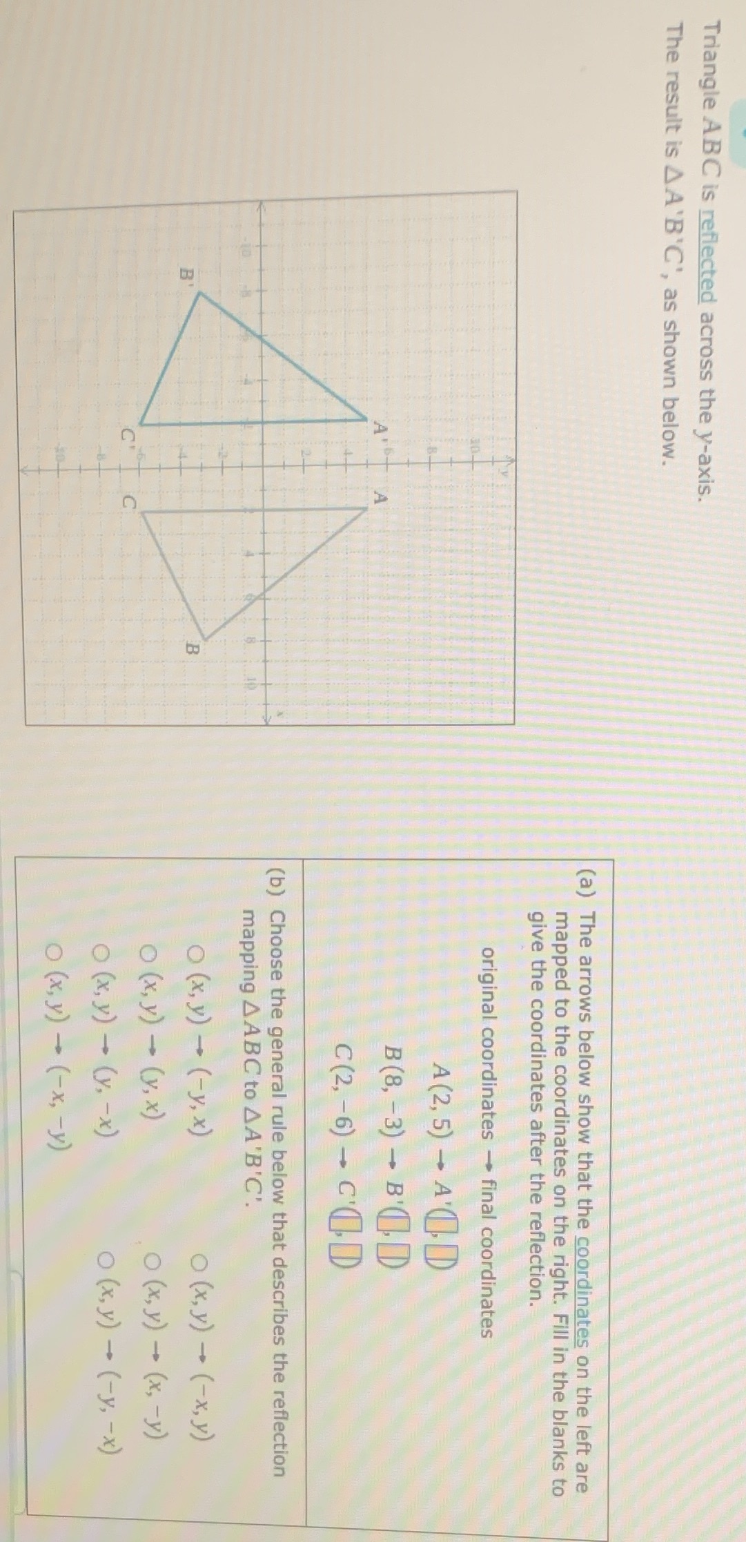 Need help to figure this out Triangle ABC is