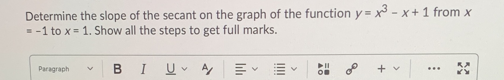 Do not use derivatives formula. This is advanced