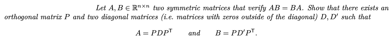 Let A, B 6 RH)\"1 two symmetric matrices that
