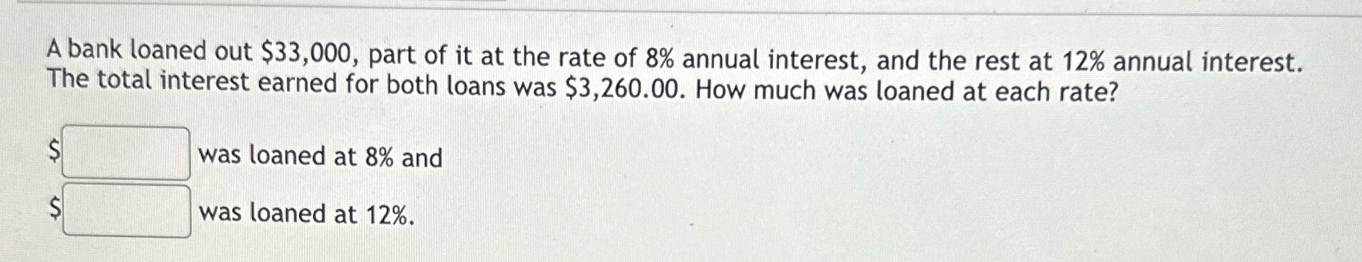 Please help me solve this A bank loaned out