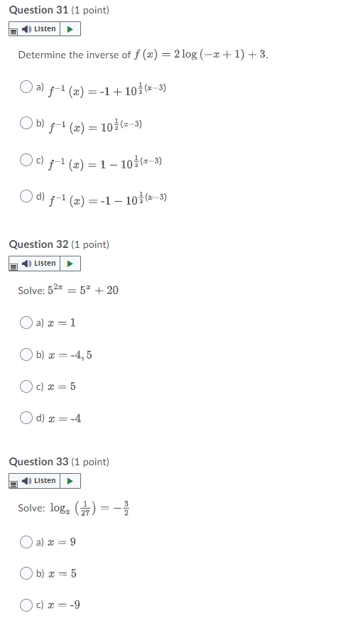 Please leave answers below with no explanation