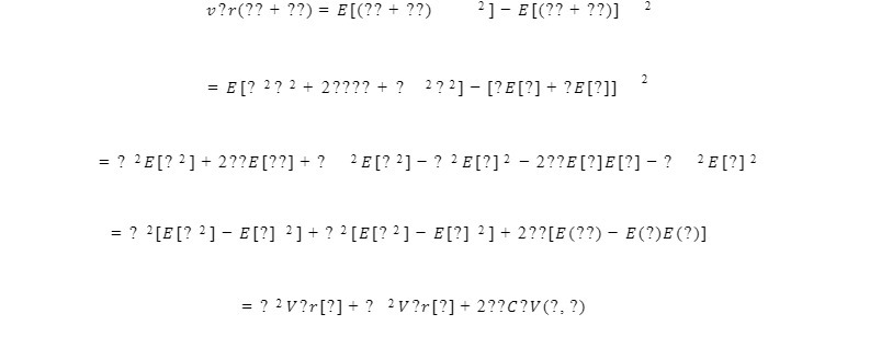 v?r(?? + ??) = =[(?? + ??) 21 - E[(?? + ??) ] 2 =