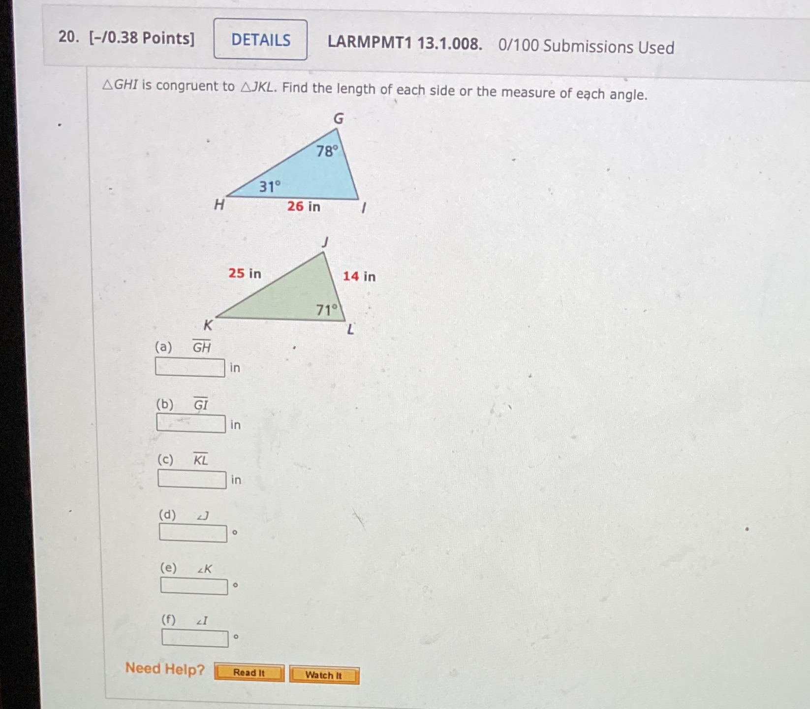 20. [-/0.38 Points] DETAILS LARMPMT1 13.1.008.