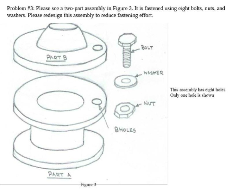 Problem #3: Please see a two-part assembly in