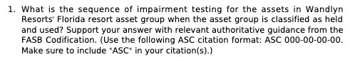 1. What is the sequence of impairment testing for