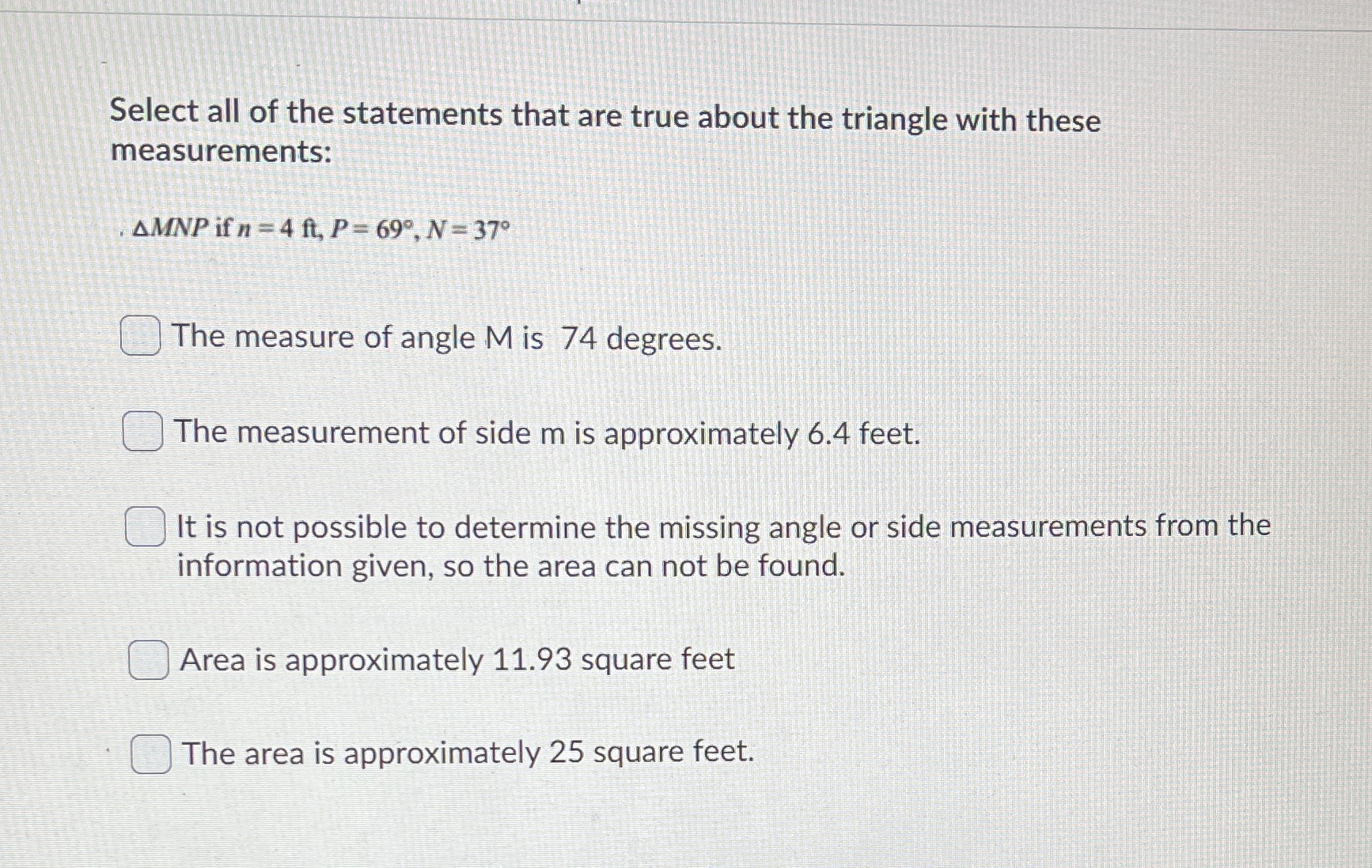 Select all of the statements that are true about