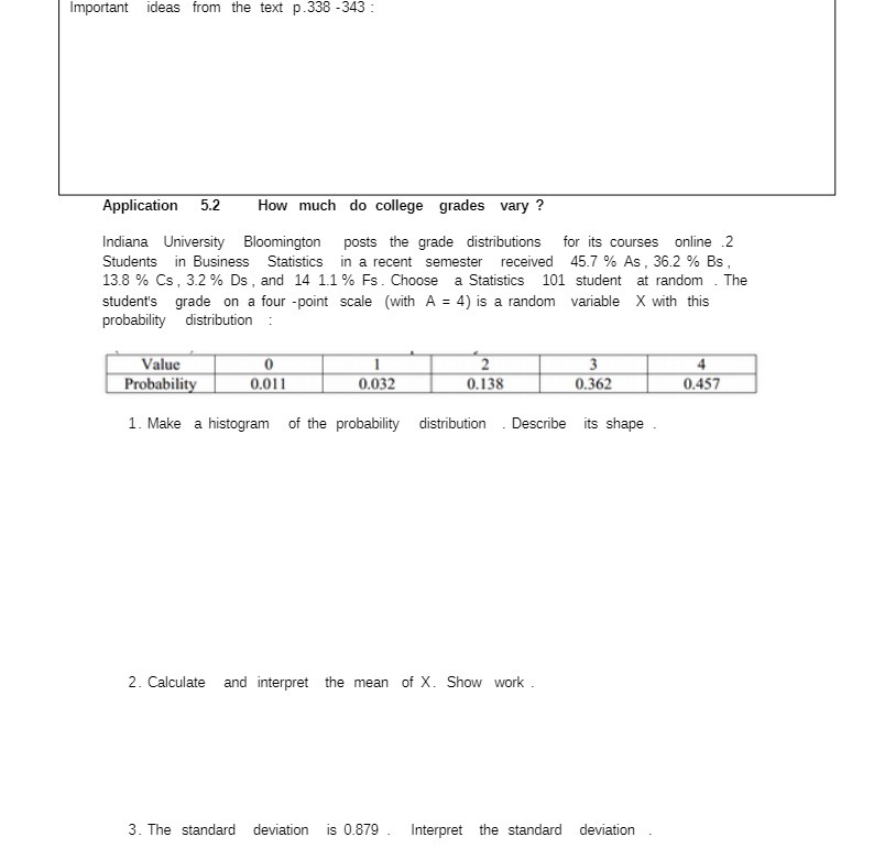 Important ideas from the text p.338 -343 :