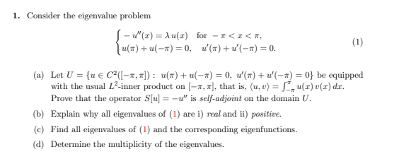 Answer the following questions 1. Consider the