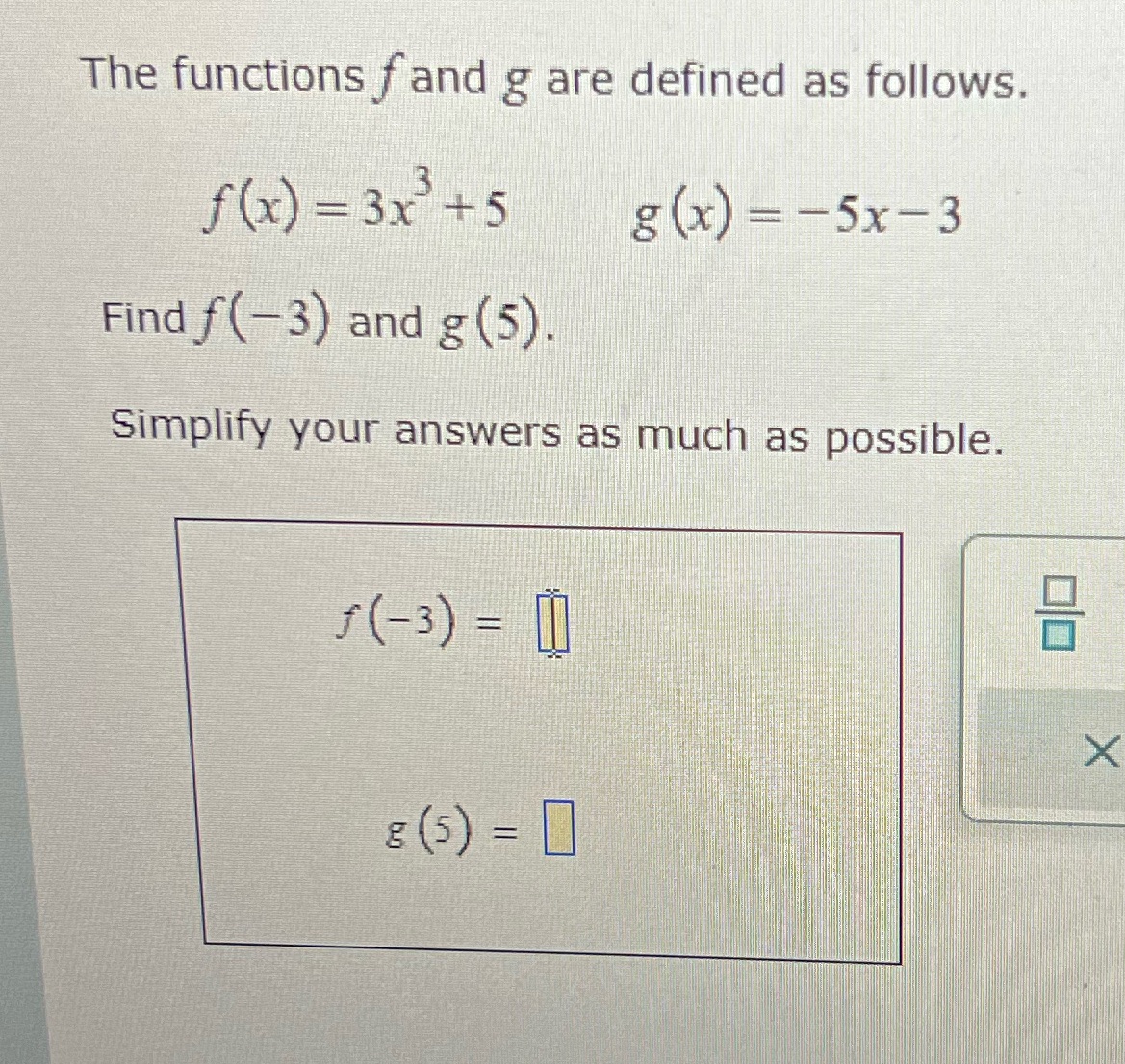 I don't know how to solve this The functions f