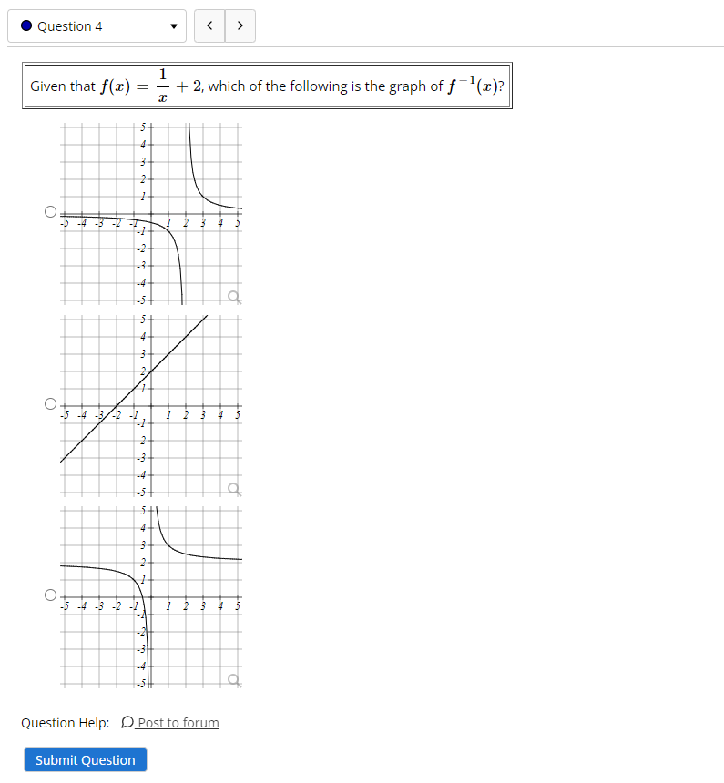 . Question 1 < c - 2 Which of the following would