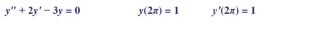 solve all initial value problems and state the