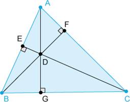 What type of triangle center is shown as point D
