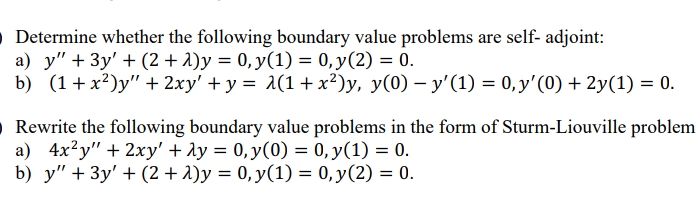 Diff eqn solution Determine whether the following