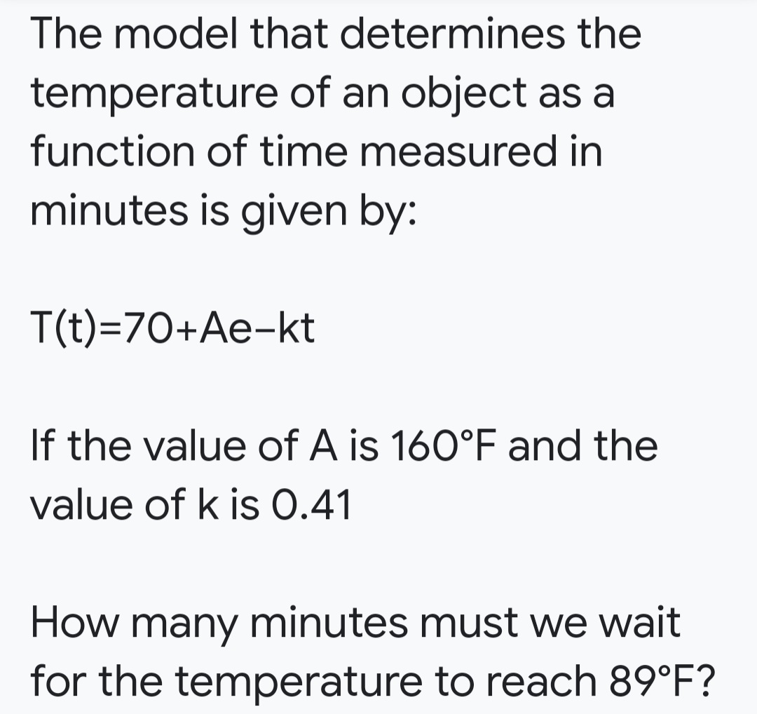 The model that determines the temperature of an