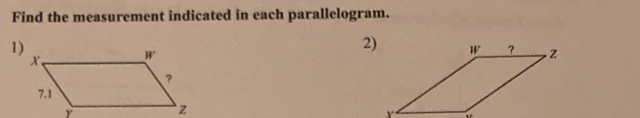 Find the measurement indicated in each