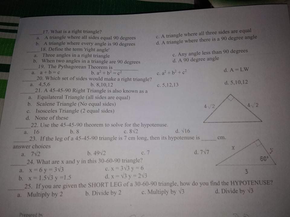 Name Grade and Section: TRUE OR FALSE Directions