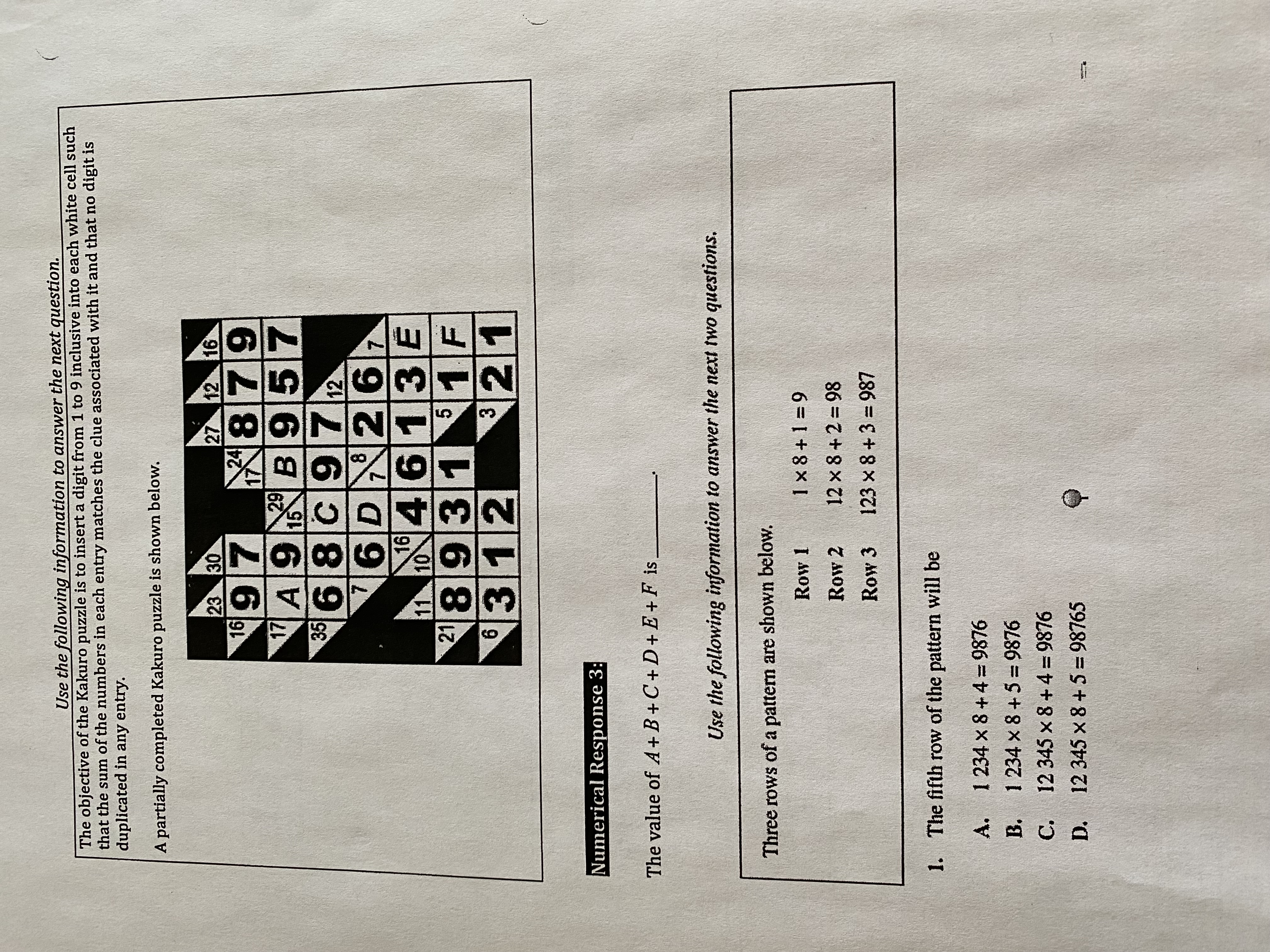 Unit 8 Math 30-2 Analyzing Puzzles and Games Unit