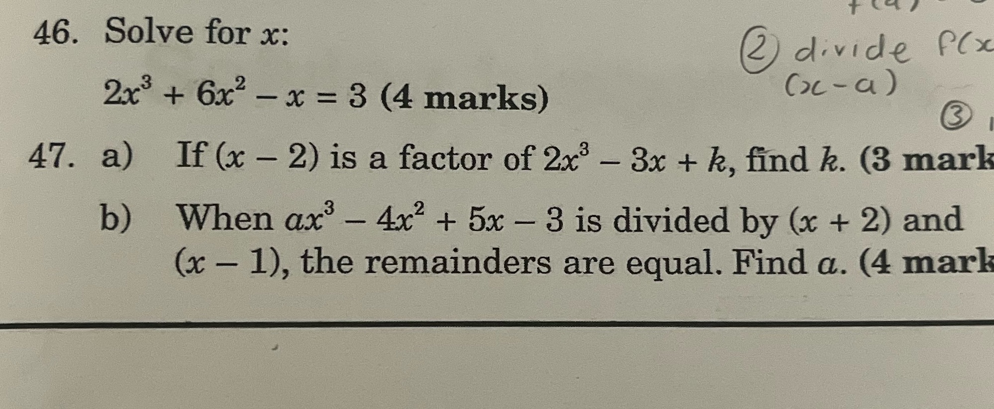 Solve on paper, show all steps and explain. Thank