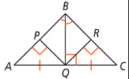 In the figure, QP = 4 and AB = 8. Find QR and CB