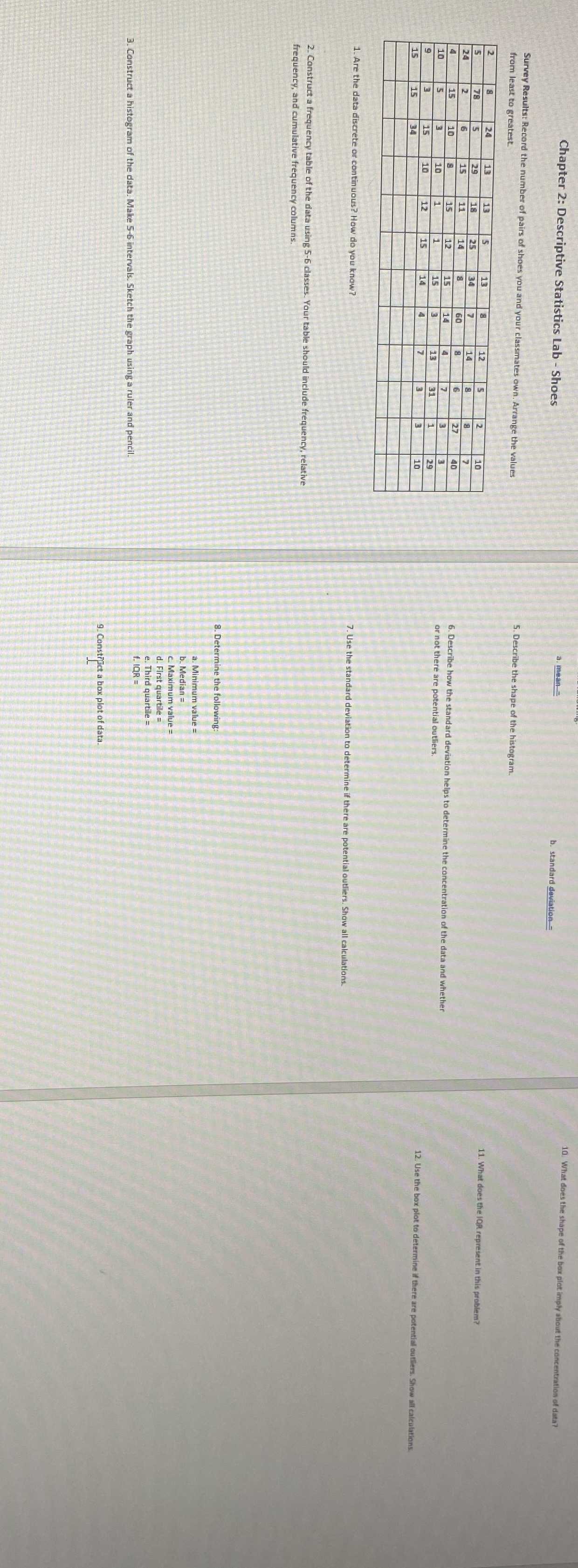 I need help 10. What does the shape of the box