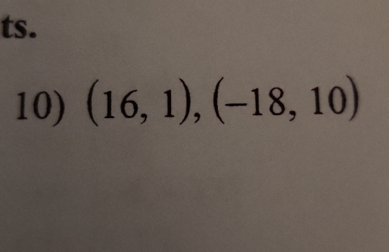 find the slope of the line through each pair of
