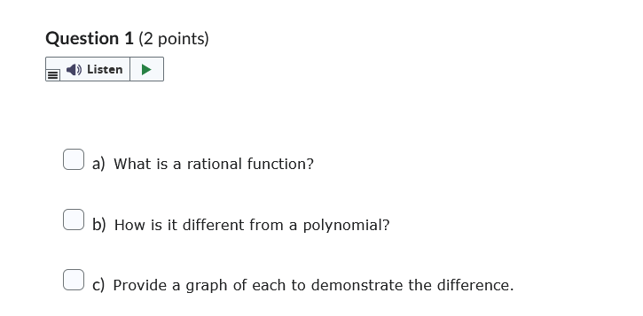 Question 1 {2 points} all |~_,| a} What is a