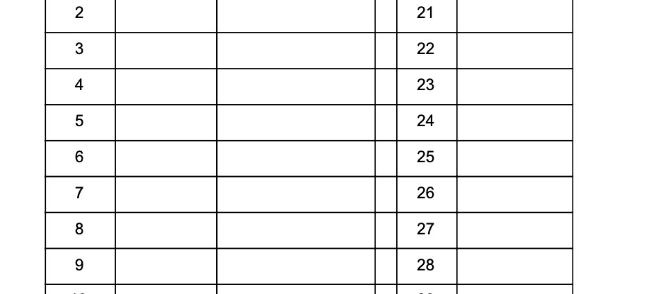 2 21 3 22 4 23 5 24 6 25 7 26 8 27 9 28