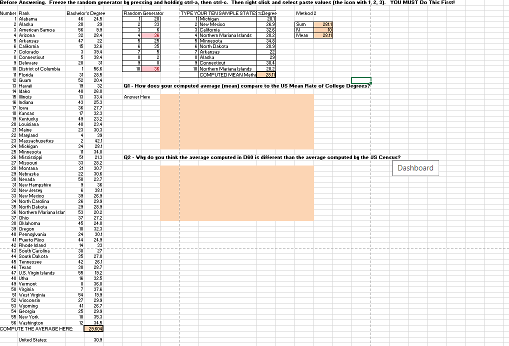 Before Answering. Freeze the random generator by