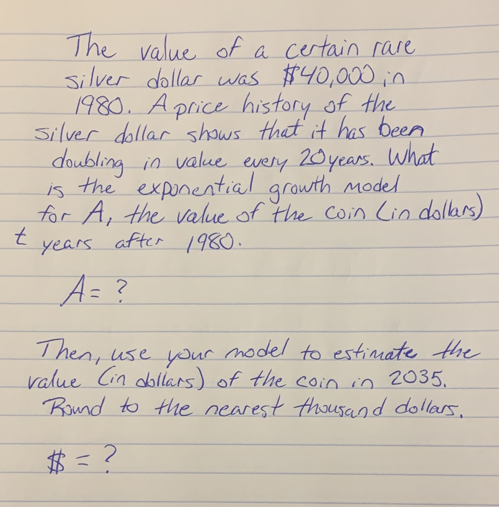 The value of a certain rare silver dollar was