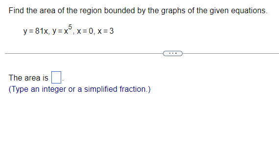 Find the area of the region bounded by the graphs