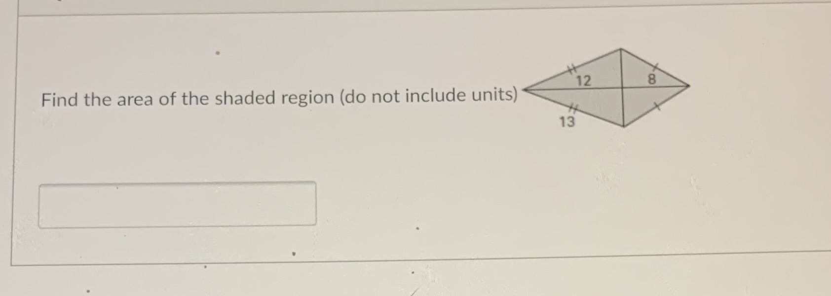 Find the area of the shaded region (do not