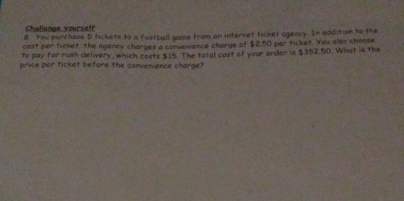 I need help due tomorrow Challenge yourself B.