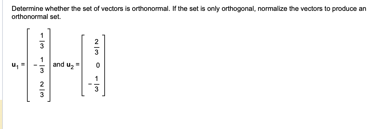 Linear Algebra Determine whether the set of