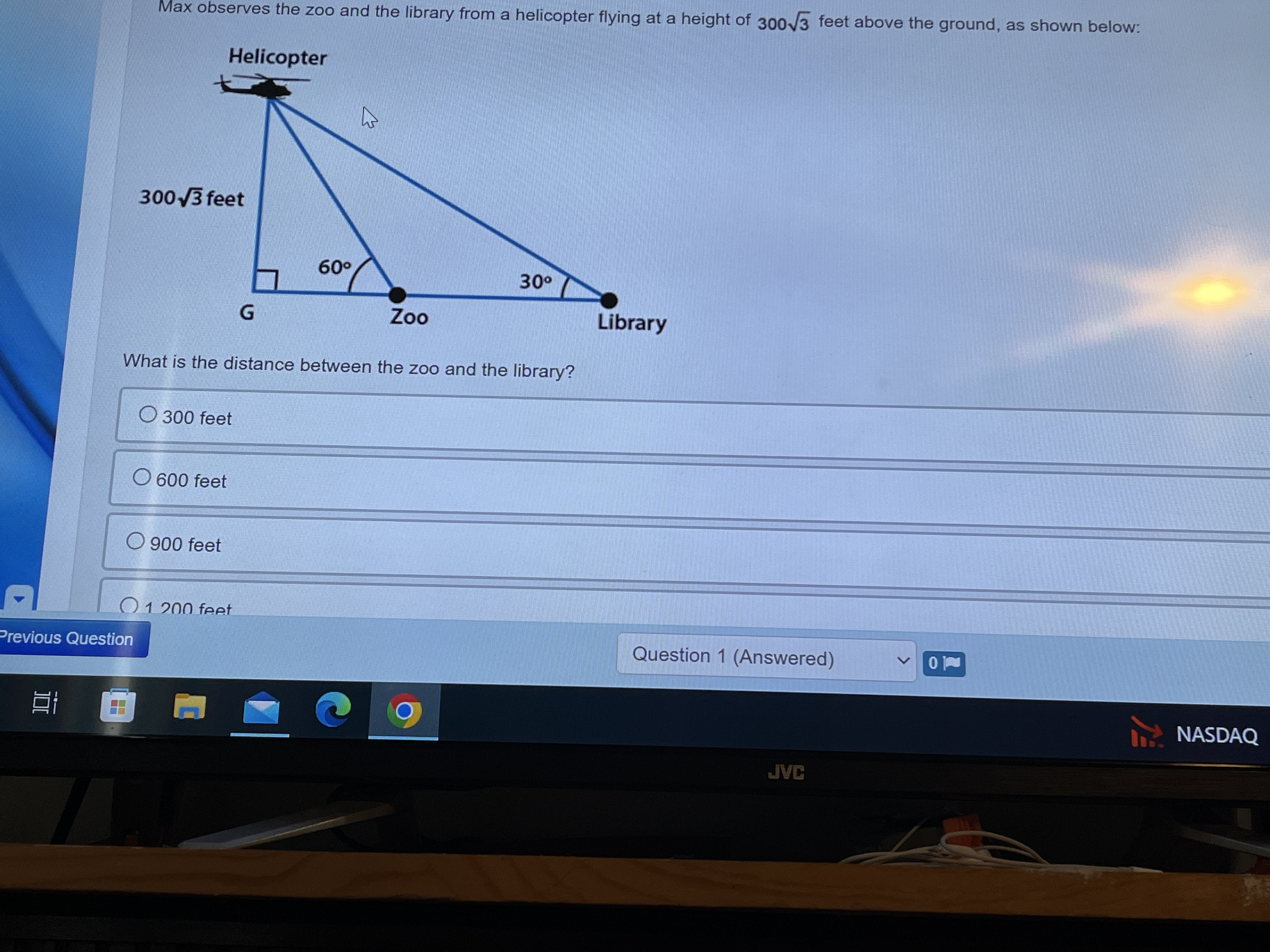 Max observes the zoo and the library from a