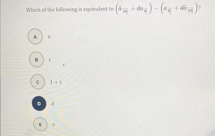 Which of the following is equivalent to (a 10 . +
