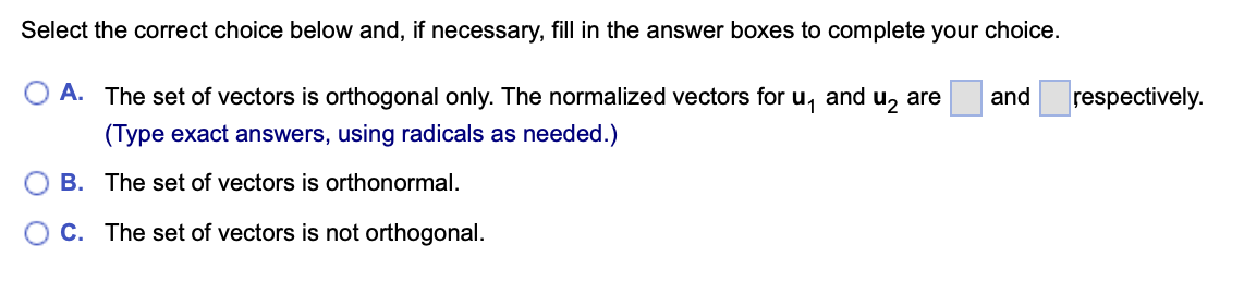 Linear Algebra Determine whether the set of